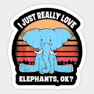 Love Elephant Shirt for Women and Girls Elephants Gifts Sticker